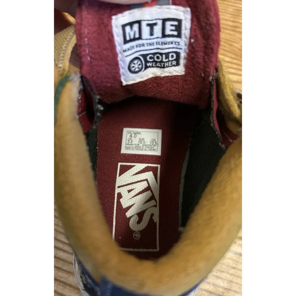 VANS Sk8 Mid Reissue V‎ MTE-1 Baby Boots Sneakers Brown Multi Color Size 4
